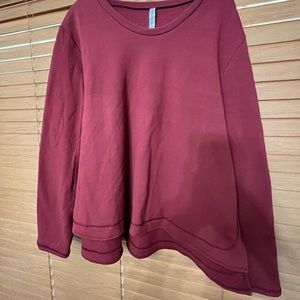 ebb & flow long sleeve high low top size 3X color